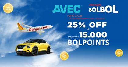 Earn 15,000 BolPoints and Get 25 % Off with the Pegasus BolBol & AVEC Partnership!